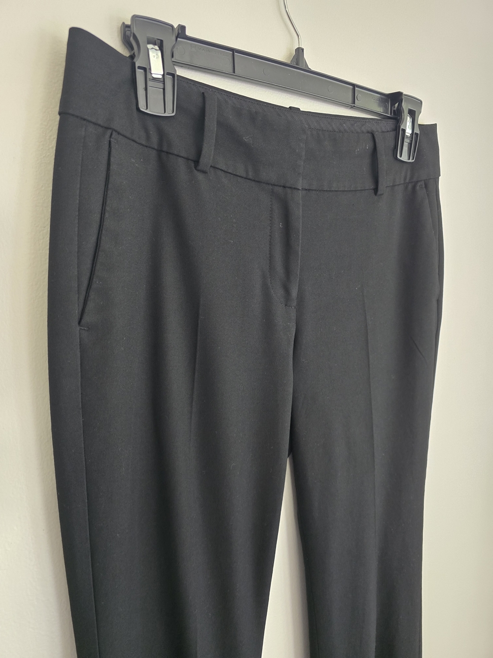 Ann Taylor Black Straight-Leg Dress Trousers 2 Petite Midrise - Picture 8 of 11